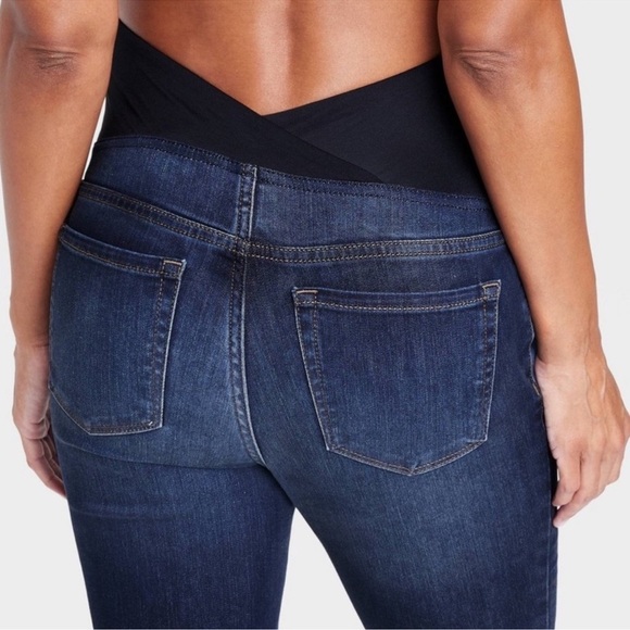 Isabel Maternity Denim Bootcut Over The Belly Design Jeans | Size 2 (26R) - Picture 1 of 8